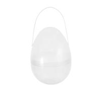 Chatonshen Clear Fillable Easter Egg, Large Fillable Egg Basket Container with Handle,Plastic Easter Egg Containers, Ideal for Organizing Treats and Decorating for Celebrations, 25cm