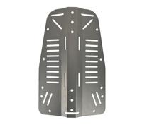 Chatonshen Diving Buoyancy Vest Backplate Modular Framework With Contoured Rectangular Profile Rounded Top Corners For Comfortable Spine Curve Alignment, Titanium Alloy Backplate 2mm