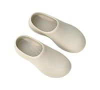 Chatonshen EVA Work Shoes, Professional Shoes, Chef's Shoes, Clogs. Lightweight Material And Comfortable Fit for The Catering Industry. for Adults, Beige, 44 to 45