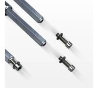 Chatonshen Fork Lock Replacement Fork Damper Pump Rod Front Repair Part Aluminum Alloy Body Consistent Hydraulic Pressure Suitable, Wire Control, 27.4mm Thread Diameter, 1.0mm Thread Pitch