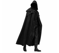 Chatonshen Gothic Cloak Medieval Hooded Cape European Fantasy Costume Polyester Material Dramatic Flair Suitable for Themed Events Halloween Parties Stage Performances, M