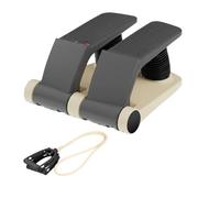 Chatonshen Home Exercise Stepper Compact Stepping Machine Indoor Cardio Pull Rope Included Textured Pedals Quiet Movement Suitable for Apartment Living Short Break Fitness, Off-white