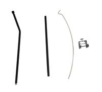 Chatonshen Hook Mount for Solar Lights, Portable Lamps, Hanging Mount for Barbecues, Camping And Outdoor Activities, Black 2 Section