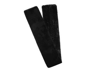 Chatonshen Horse Girth Cover Contoured Chafeless Girth for Horses Soft Absorbs Sweat Girth Sleeve for Horses Horse Saddle Accessory for Jumping Training, School Dressage, Black