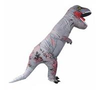 Chatonshen Kids Inflatable Suit Dinosaur Costume Full Body Outfit Built In Fan Shape Bold Dinosaur Presence Memorable Photos Suitable for Parties Stage Shows, Gray, Kids 120-160CM
