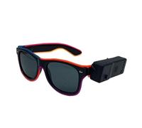 Chatonshen Lighted Party Eyewear LED Glasses Sunglasses Glow Shades Flashing Accessory Construction With Mode Control And Hands Pack suitable for pub nights DJ sets theater acts party