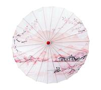 Chatonshen Oiled Paper Parasol Ancient Chinese Handmade Silk Bamboo Parasol Classical Umbrella Decorative Kids Dance Prop Suitable for Performance Gift Giving Ho, Style D