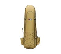 Chatonshen Outdoor Fishing Pack Fishing Backpack Rod Bag Tackle Organizer PVC Shell with Easy Access Pockets and Separation Suitable for Fast Moves Changes Day Trips, Khaki, 1-3m