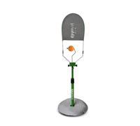 Chatonshen Pickleball Solo Training Setup With Mesh Board Adjustable Height Support Secure Water Base Mounted Perforated Ball suitable for driveway court backyard practice, Orange