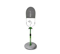 Chatonshen Pickleball Solo Training Setup With Mesh Board Adjustable Height Support Secure Water Base Mounted Perforated Ball suitable for driveway court backyard practice, White