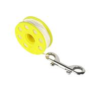 Chatonshen Scuba Diving Reel, Diver's Finger Spool Reel, Portable with Double End Snap And Braided Nylon Line in PP Frame for Use for Wreck, Yellow