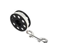 Chatonshen Scuba Diving Reel, Diver's Finger Spool Reel, Portable with Double End Snap And Braided Nylon Line in PP Frame for Use for Wreck, Black