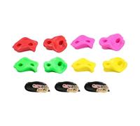 Chatonshen Set of 8 Rock Wall Climbing Holds, Children's Play Towers, Climbing Tree on The Wall, for Outdoor Climbing, 3 Ratchet Straps