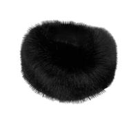 Chatonshen Soft And Trendy Faux Leather Headband for Cold Weather And Outdoor Activities, Black