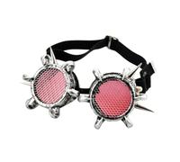 Chatonshen Steampunk Goggles Retro Industrial Goggles Eyewear Accessory Costume With Mesh Covered Lenses Build And suitable for cosplay performance outfits festival costumes, Antique Silver