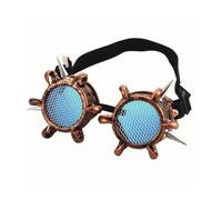 Chatonshen Steampunk Goggles Retro Industrial Goggles Eyewear Accessory Costume With Mesh Covered Lenses Build And suitable for cosplay performance outfits festival costumes, Antique Copper