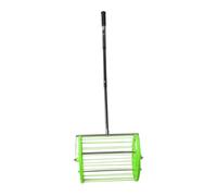 Chatonshen Tennis Balls Pickup Automatic Balls Ball Collector Storage Telescopic Long Handle Lightweight Aluminum Stainless Steel Spring Suitable for Ou, Green