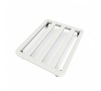 Chatonshen Tray Plant Pot Wheeled Stand Solid Metal Support Easy Clean Convenient Push Suitable for Indoor Area Balcony Decorative Arrangement, White, 300x300x90mm