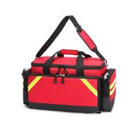 Chatonshen Waterproof Storage Pouch Emergency Bag Duffel Organizer Carrier Case with Spacious Main Compartment Front Zip Pocket Reflective Stripe Oxford Cloth, Red, Handbag