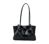 Chatonshen Women's Elegant Classic PU Bag Sophisticated Shape Gorgeous Bow Generous Capacity Suitable for Shopping, Black