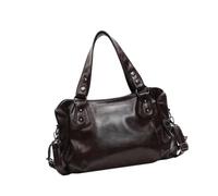 Chatonshen Women's Handbag PU Leather Tote Bag Multi-Compartments Retro Adjustable Shoulder Strap Suitable for Leisure Travel Work Daily Activities, Coffee