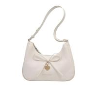 Chatonshen Women's Handbag Travel Bag Clutch Shoulder Bag PU Material Lightweight and Scratch-Resistant Suitable for Holidays Daily Use Gifts Dear, White