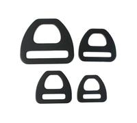 CHATROOM 10/20 Pcs 15/20/25/38 Mm Aluminum Alloy Triangle Strap Connector Buckle Ring Belt Buckles Clothes Luggage Hardware Accessory(Black,10PCS_25MM)