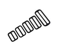 CHATROOM 5/10Pcs 25-38mm Metal Slide Buckles Bag Strap Belt Webbing Rectangle Slider Loop Ring Adjust Leather Craft Accessory (Color : Black, Size : 30mm-5Pcs)