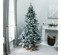 Chatsworth Artificial Frosted Blue PE/PVC Christmas Tree 6FT, 7FT (7FT)