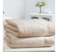 Chatsworth Biscuit 2 Piece Luxurious Super Soft Egyptian Combed Cotton Towel Bale
