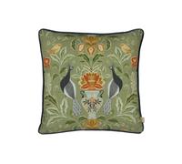 Evans Lichfield Chatsworth Peacock Polyester Filled Cushion, Sage, 43 x 43cm