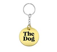 Chatsworth The Dog Plated Brass Engravable Keyring D CDG-072