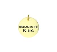Chatsworth The Dog Plated Brass "I Belong To The King" Dog Tag D - Brass CDG-068