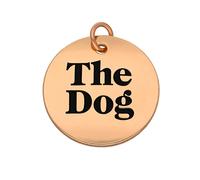 Chatsworth The Dog Plated Copper Engravable Dog Tag D - Silver CDG-074