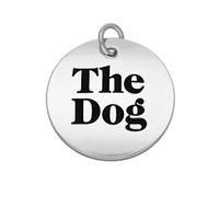 Chatsworth The Dog Plated Steel Engravable Dog Tag D - Silver CDG-073