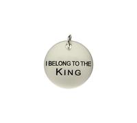 Chatsworth The Dog Plated Steel "I Belong To The King" Dog Tag D - Steel CDG-067