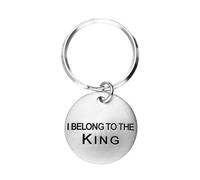 Chatsworth The Dog Plated Steel "I Belong To The King" Keyring D - Steel CDG-061