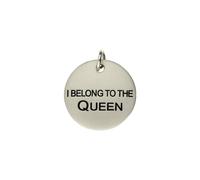 Chatsworth The Dog Plated Steel "I Belong To The Queen" Dog Tag D - Steel CDG-064