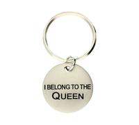 Chatsworth The Dog Plated Steel "I Belong To The Queen" Keyring D - Steel CDG-058