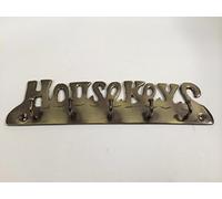 Chattels Larger Antique Bronze Effect Brass House Keys Key Hook 5 Hooks Wall Mounted Holder Rack Including fixings Size B