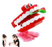Chattering Teeth Wind Up Toy - Funny Clockwork Denture, Small Feet Gag Toy | Babbling Teeth Walking with Chomping Motion for Kids Halloween Pranks and Joke, Educational for Learning