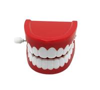 Chattering Teeth Wind Up Toy, Funny PlasticClockwork Joke, Novelty Jumping Chomping Tooth, PoppingSensory Motion Play Game, for Attention Tools April Fools' Day Halloween Party Favors
