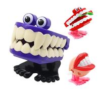 Chattering Teeth Wind Up Toys For Kids - Funny Jumping Teeth Toy | Chomping Tooth Chattering Teethh | Fake Tooths Clockwork | Gag Joke, Chatering Walking Feet Knickknack Boys And Girls