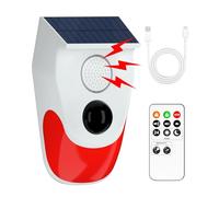 Chatthen Home Security Systems, Solar Motion Sensor Alarm with Remote Monitoring, House Alarm Outside Weatherproof, 120dB 24 Hours 3 Mode for Home, Farm, Villa, Yard, Garden
