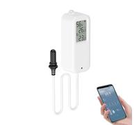 Chatthen Room Thermometer, Smart Humidity Meter App Monitor, Free Data Export Fahrenheit/Celsius, Wifi Baby Room Thermometer for Indoor Outdoor Greenhouse, Fish Tank, Fridge, White 1 Pack with Screen