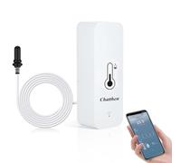 Chatthen Room Thermometer, Smart Humidity Meter App Monitor, Free Data Export Fahrenheit/Celsius(℉/℃), Wifi Baby Room Thermometer for Indoor Outdoor Greenhouse, Fish Tank, Fridge, White 1 Pack