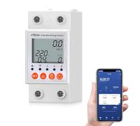 Chatthen Smart Meter Single-Phase AC 63A 80-400V, WiFi Energy Meter 35mm Din Rail Electricity Energy Monitor APP Remote Control, Circuit Breaker and Leakage Protection Suitable for Home Flat Factory