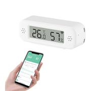 Chatthen WiFi Room Thermometer, Humidity Meter with Smart Alert and Data Storage, Smart Thermometer for Bedroom, Baby Room, Warehouse, Cellar, Greenhouse, White with Screen
