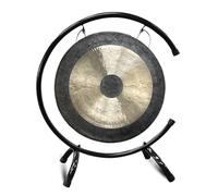 Chau Gong with Stand and Wooden Beater - Traditional Chinese Tam Tam Gong for Song and Dance Troupes and Symphony Orchestra