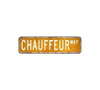 Chauffeur Street Sign Chauffeur Decor Profession Metal Sign 3x12in Custom Easy to Mount Metal Tin Sign Fashion Poster Plate for Home Cafe Bar Pub Beer Club